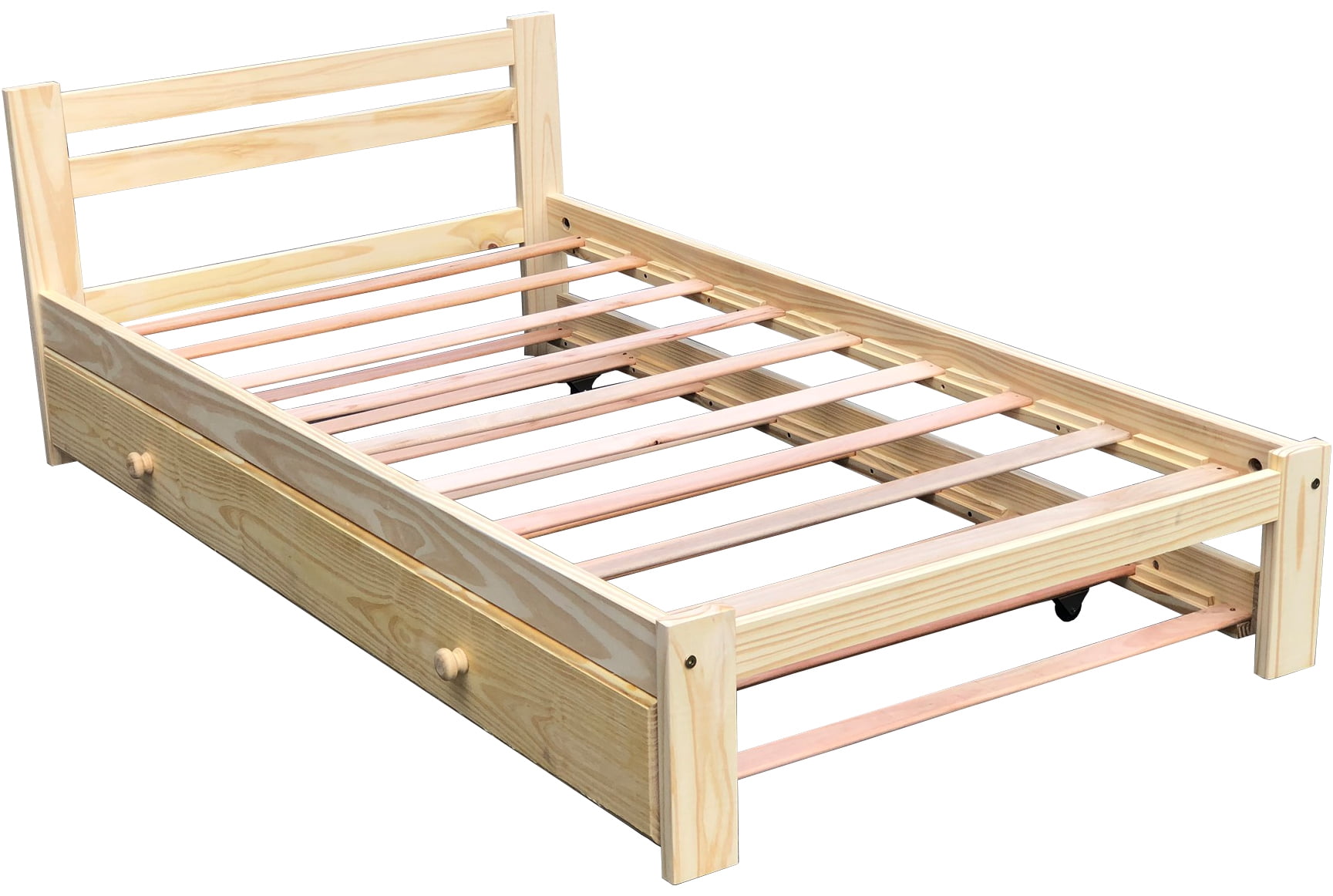 Brand New Amazonas Twin Size Bed & Trundle Unfinished Solid Pine