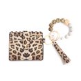 thumbnail image 1 of tredstone Women Keychain Bag with Tassel Wallet Fashion Key Chain Snap Button Card Holder Bangle Bracelet Keyring Pendant Accessory Yellow Leopard, 1 of 8