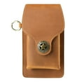thumbnail image 2 of Xihbxyly Bolsa de Cuero para Teléfono Móvil, Riñonera para Deportes Al Aire Libre, Piel de Vacuno Resistente, Cierre de Seguridad con Clip para Cinturón, Bolsillo Multiusos, Ideal para Senderismo, Ru, 2 of 7