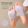 thumbnail image 3 of Women Open Toe Half Sock Cotton Half Foot Toe Topper Liner Socks Seamless Flat Boat Socks Elastic Forefoot Massage Socks for Pain Relief, 3 of 8