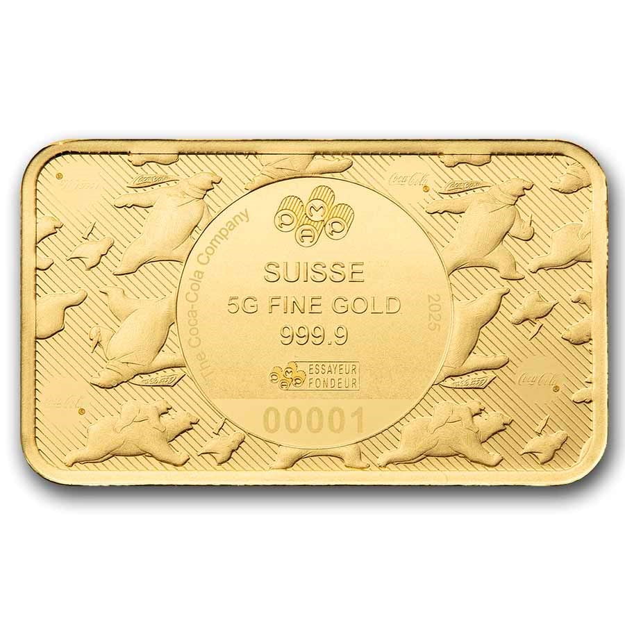 5 gram Gold Bar Polar Bear & Friends - Coca-Cola®