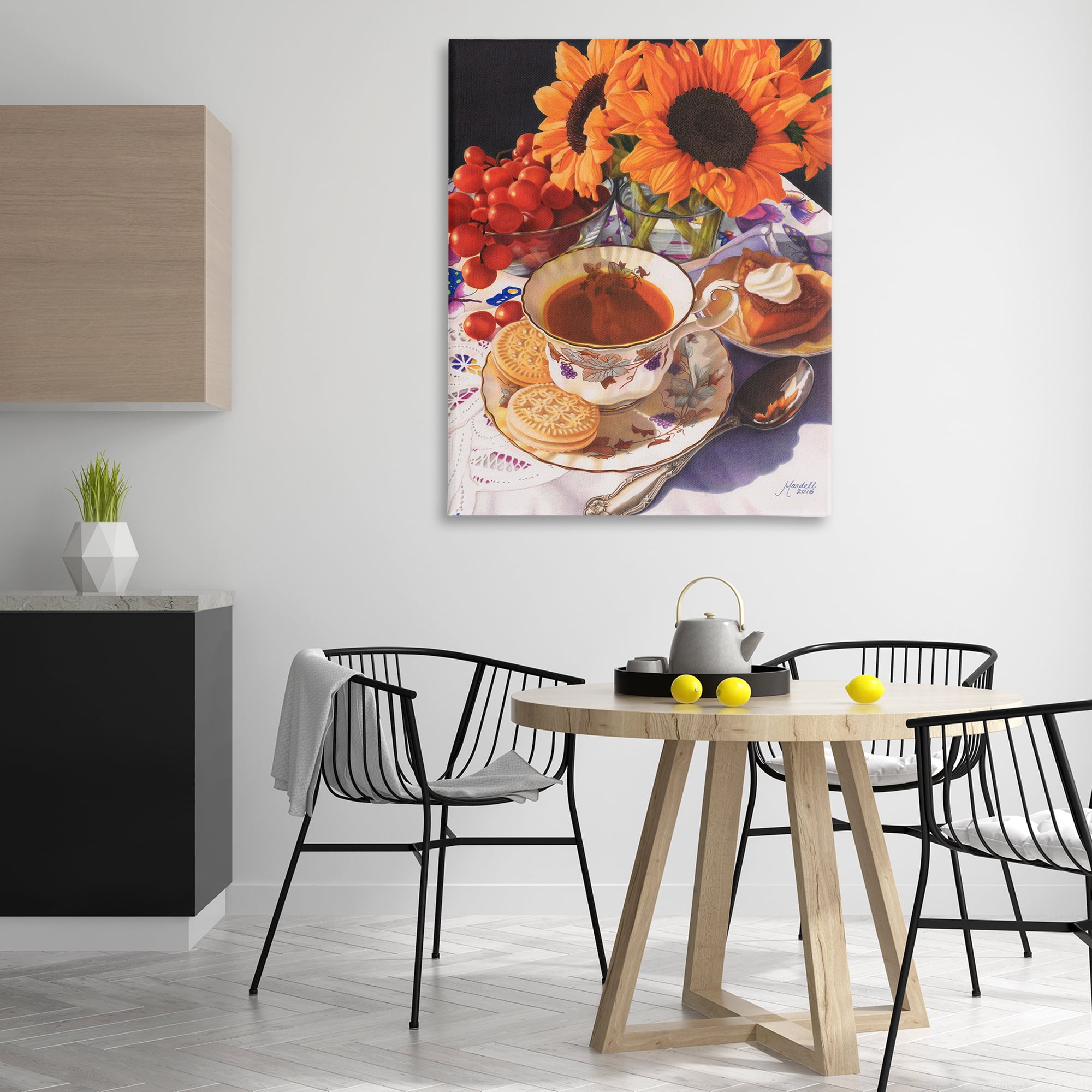 Stupell Industries Autumnal Tea Party Food & Beverage Painting Gallery Wrapped Canvas Art Print Wall Art, 36 x 48