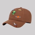 thumbnail image 4 of CYRBOKO Cotton, Soft Top Breathable Cotton Adjustable Baseball Caps for Kids Coffee Size 2-6 T, 4 of 5