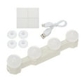 thumbnail image 1 of 4 Bulb LED Mirror Lights USB Rechargeable Cordless Vanity Makeup Lights Brightness Color temperature Adjustable, 1 of 7