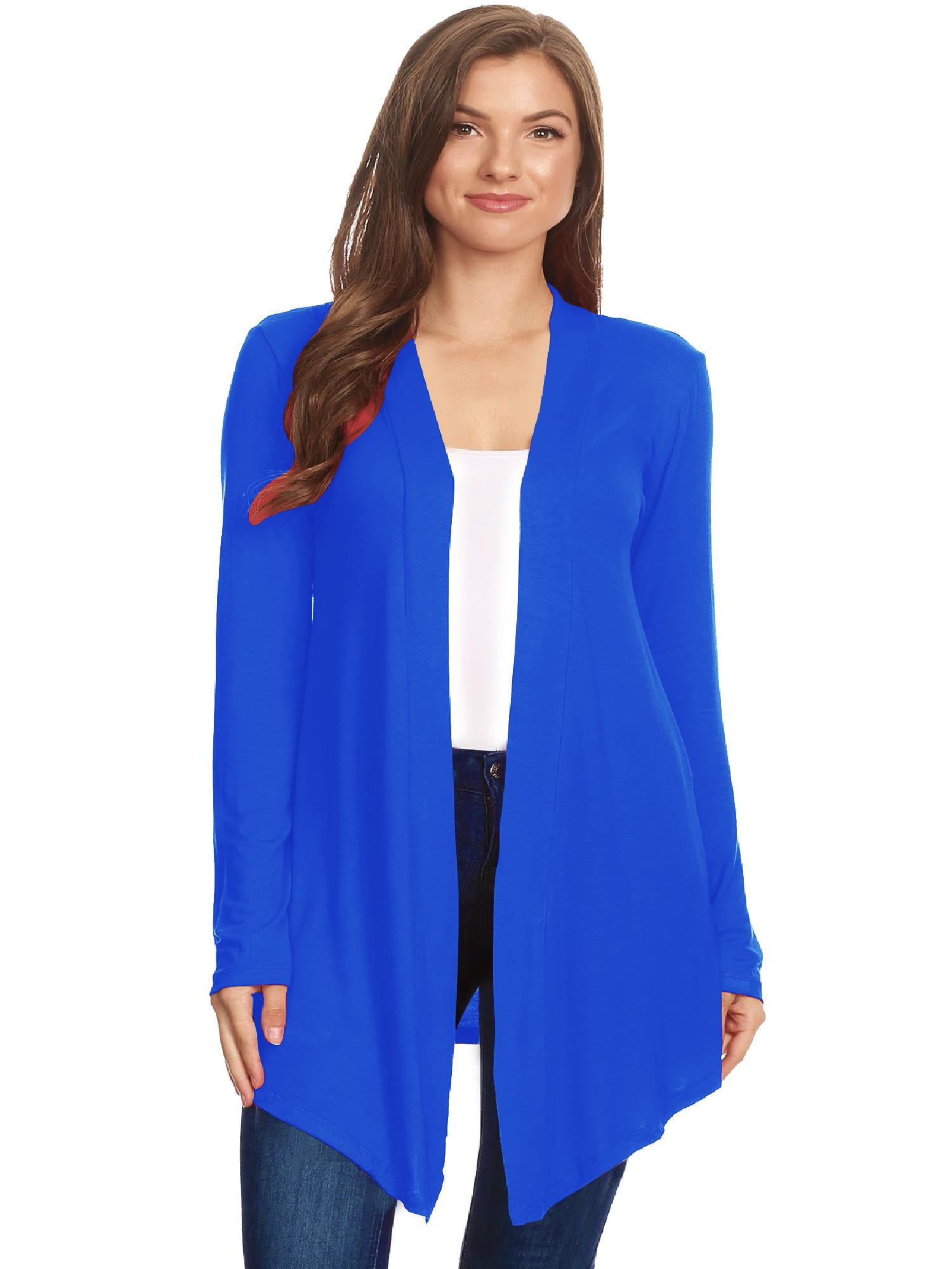 Women's Solid Casual Basic Comfy Loose Fit Long Sleeve Open Front cardigan