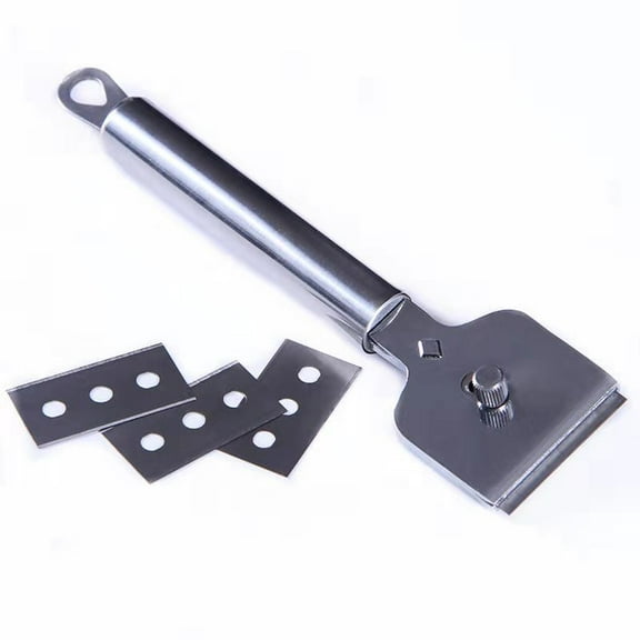 Glass Scraper with 4 Replacement Blades Scraper Cooker Glass Scraper for Ceramic Hob Cleaner for Induction Hobs