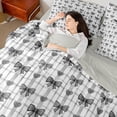 thumbnail image 4 of Manfei Kawaii Bow Tie 7-Piece Twin Bedding Sets,Princess Bowknot Bow Bedding Comforter Set,Black Loves Pattern Sheet Sets For Girl Kids,Luxury Bedroom Decor Reversible, 4 of 8