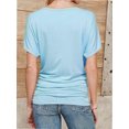 thumbnail image 3 of Women's Casual Short Sleeve Dolman Top Boat Neck T Shirts, 3 of 4