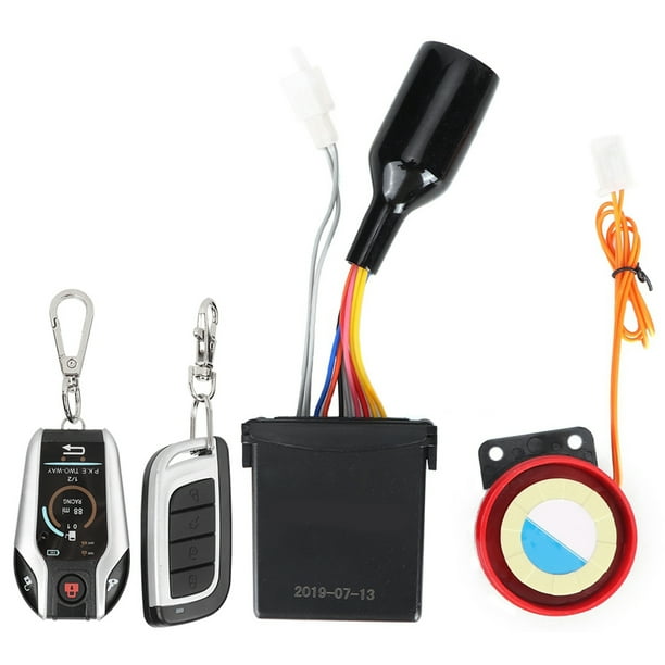 Bocina de alarma remota bidireccional para motocicleta, 105-125 dB, sistema de seguridad impermeable con arranque del motor