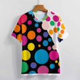 thumbnail image 4 of Colorful Dots Women T-Shirt Classic O Neck T-Shirts Short-Sleeve Trendy Animal Print Design Tshirt Casual Clothing, 4 of 5