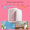 thumbnail image 2 of 5 L Mini Fridge for Dorm, Small Bedroom Refrigerator Led Mirror Door with 3-Mode, Cooler & Warmer, White, 2 of 6