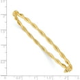 thumbnail image 3 of 14K Yellow Gold Twisted Hinged Bangle (7 X 2.9) Made In Italy db669, 3 of 5