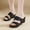Black, variant on Chunky Platform Sandals Women Comfy Padded Wedge Sandals Square Open Toe Soft Mules Platform Slides For Women Summer Casual Flatform Shoes