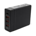 thumbnail image 2 of RND 72W Smart Travel Charger with One Type-C (USB-C) Port and Three USB Ports (6ft USB-C cable included) for MacBook, Google (Pixel/XL), Samsung Galaxy (S8, S8 Plus) and all Type C devices (black), 2 of 6