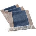 thumbnail image 1 of Camino de mesa rústico pesado con flecos, camino de mesa azul para comedor, camino de mesa de lino para sala de estar, camino de mesa bohemio, estilo rústico, lavable, ancho de 15 x 71 pulgadas, azul, 1 of 4