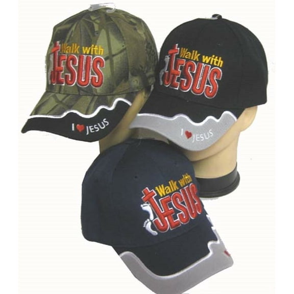 Walk With Jesus Christian Christ Camouflage Camo Embroidered Cap CAP823 Hat