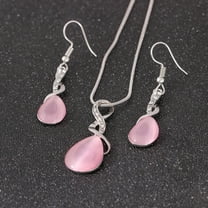 SEWCHICS women jewelry sets Droplet Shaped Jewelry Daily Costume Accessory 1 Set Pink