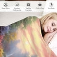 thumbnail image 3 of Pratyus Sunset Flowers Cozy Throw Blanket Lightweight Soft Blanket for All Seasons Bedroom Living Rooms Sofa Couch 60x80in, 3 of 6