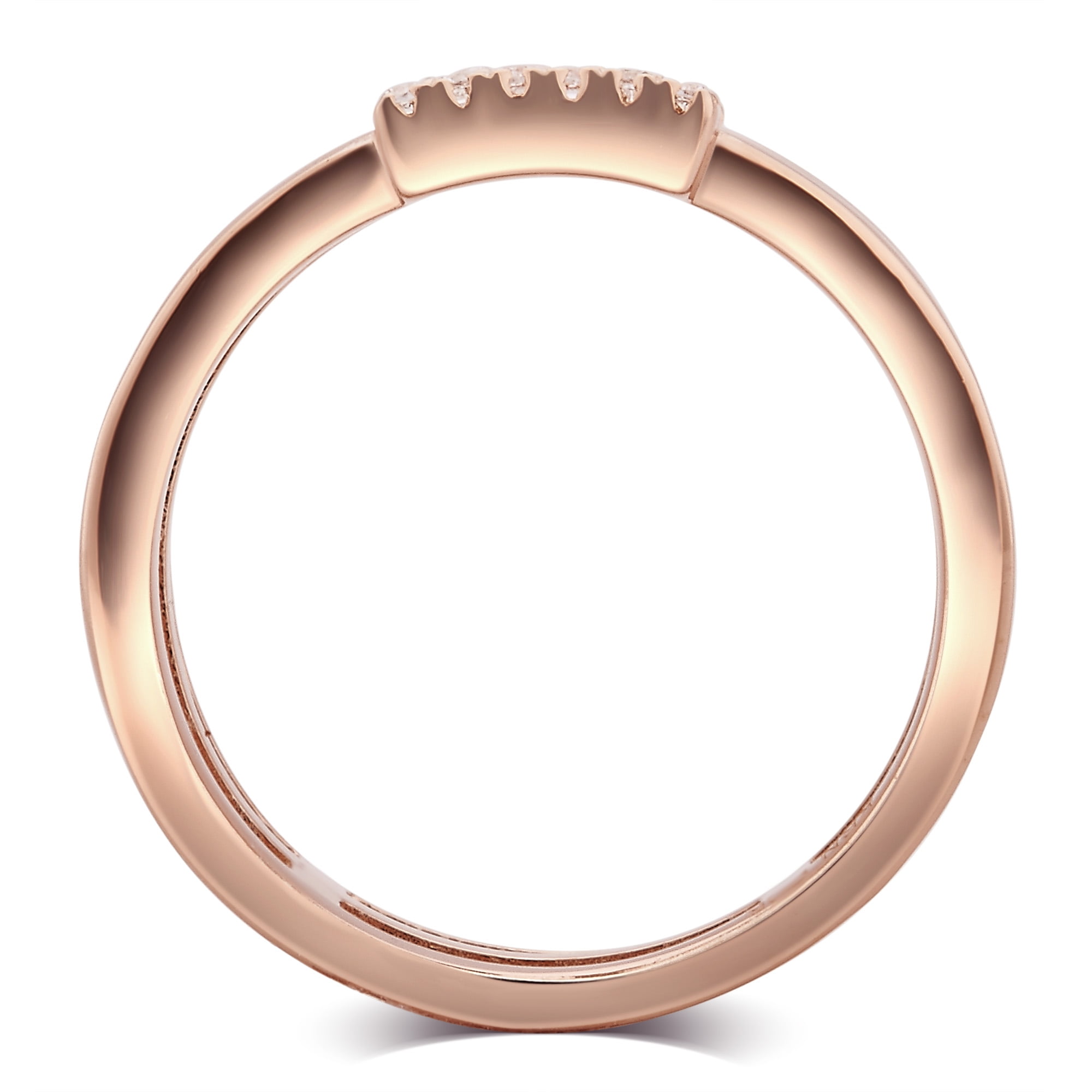 1/5 Carat T.W Roman Digit "II" Cubic Zirconia Fashion Ring, Rose Tone Sterling Silver