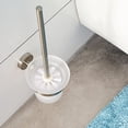 thumbnail image 4 of Soporte para escobilla de inodoro para baño, vidrio montado en la pared/acero inoxidable, herramientas de limpieza resistentes a la oxidación, soporte para escobilla de baño Ormromra 2035092-1, 4 of 8