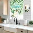 thumbnail image 5 of Happy St. Patrick's Day Balloon Curtains for Bedroom/Front Door/Bathroom, Green Gnomes Lucky Leaves Clovers Tie Up Curtains 63 Inch Length Light Filtering Kitchen Curtains Shades for Windows 46"x63", 5 of 8