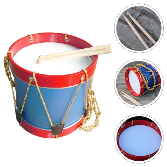 Toyvian Kids Snare Drum Set with Drum Sticks Made of Synthesis Material for Playing Use Multi Color 14.5 x 12.5 Inches