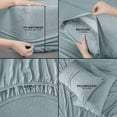thumbnail image 4 of Juego de sábanas Utopia Bedding Queen de microfibra cepillada, gris, 4 unidades, 4 of 7