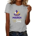 thumbnail image 2 of Craaazy Short Sleeve Sweatshirts for Women Loose Fit Mardi Gras Shirts Gifts, 2 of 6