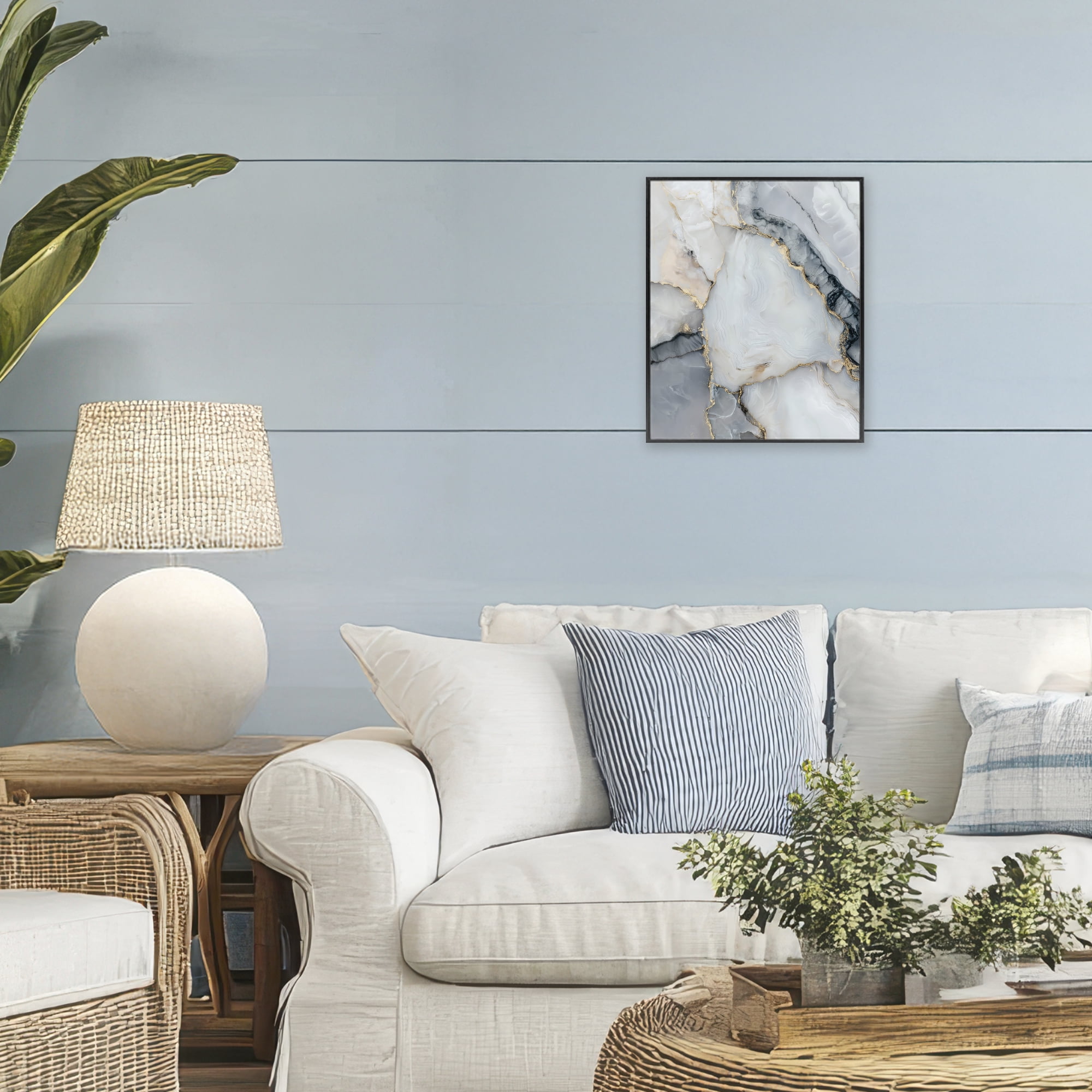 Stupell Industries Luxe Stone Geode Black Framed Giclee Art, design by Svetlana Aleynikova