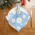 thumbnail image 2 of GZHJMY Daisy Flower Cloth Napkins Set of 6, Reusable Washable Polyester Dinner Napkins for Family, Restaurant, Wedding, Party Decor 20 x 20 Inch, 2 of 7