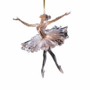 Piwvid 3.5" 2D Acrylic Ballerina Christmas Ornament Ballet Dancer Tree Decoration Glittering Dance-Themed Gift for Ballet Lovers Winter Holiday Festive Decor