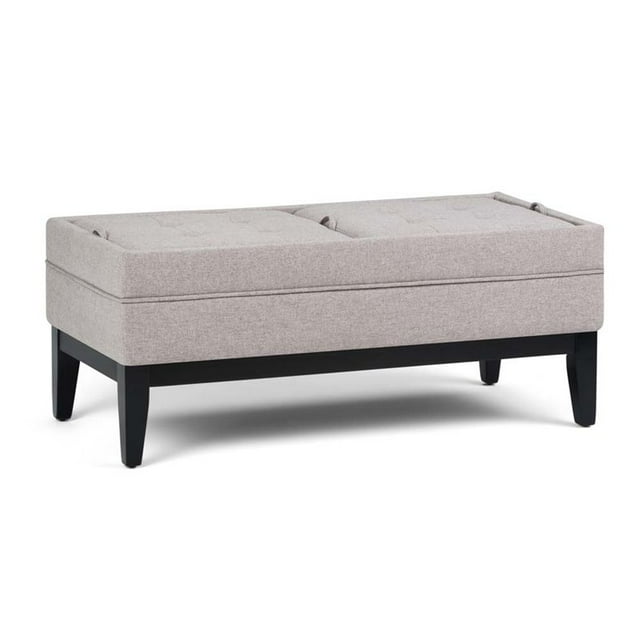 Simpli Home Pouf de Stockage de Roche-Château en Gris Nuage