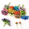 thumbnail image 3 of Estambre de azúcar hecho a mano, costura de flores artificiales, decoración de boda y navidad, corona Diy, caja de regalo, álbum de recortes, flor falsa, 12 piezas, 3 of 4