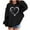 Black, variant on Babcutegg Girls Valentine's Day Sweatshirts Lightweight Graphic Tee Hoodies Long Sleeve Casual Fashion Girls Clothes Black Size 9