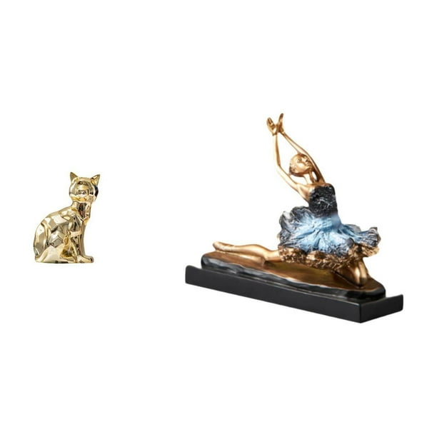 Estatua De Bailarina De Ballet De Gato, Figura Decorativa, Escultura Animal, Adorno Artesanal Para Chimenea, Escritorio, Regalo Para Niñas Bailarinas, Decoración De Restaurantes
