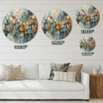 thumbnail image 5 of Designart "Illusory Geometric Play in Orange and Blue" Modern Geometric Metal Round Wall Decor, 5 of 5