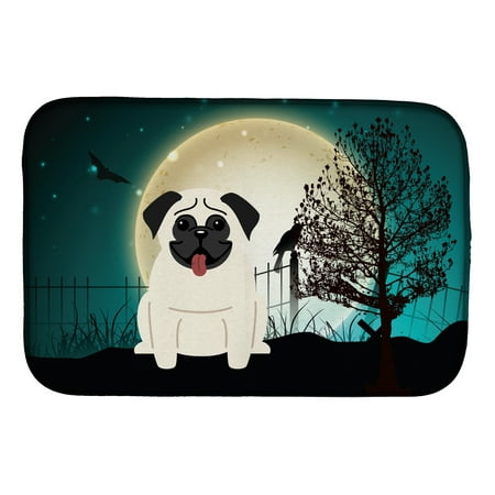

Halloween Scary Pug Cream Dish Drying Mat