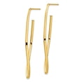 thumbnail image 5 of Diamond2Deal 14K Yellow Gold Polished Post Dangle Earrings for Women (L- 2.23 inch, W- 0.78 inch), 5 of 6