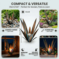 thumbnail image 2 of Lumiartisan Metal Agave Sculpture 35cm/13.8" Multicolor Solar Light Outdoor Decor, 2 of 9