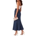 thumbnail image 6 of Samdudou Womens Skirts Maxi Skirt High Waisted Polka Dot Long Skirt Mermaid Style formal Evening Work Wear, 6 of 9