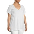 thumbnail image 3 of Just My Size Short Sleeve Flowy V-Neck T-Shirt (Women's Plus) 1 Pack, 3 of 5