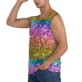 thumbnail image 3 of Daiia Glitter Rainbow Printed Men's Tank Tops,Casual Soft Sleeveless Gym Muscle Shirts Bodybuilding Tee-XX-Large, 3 of 8