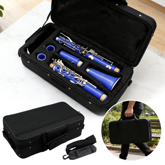 Clarinet Tool Bag with Interior Handle and Adjustable Shoulder Strap for Secure Instrument Storage and Transport