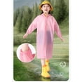 thumbnail image 4 of TEDOYE Toddler Summer Autumn Boys Girls Plain Color Buttoned Thick Poncho Raincoats Rain Ponchos Comfort Wear, 4-9 Years, 4 of 6