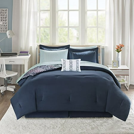 Intelligent Design Loretta Comforter And Sheet Set Navy Twin Xl