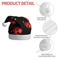 thumbnail image 4 of Kowoue Beautiful Red Ladybug Pattern Santa Hat Christmas Hats for Adults, Holiday Unisex Velvet Comfort Xmas Hat for Women Men, 4 of 6