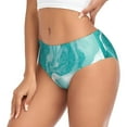 thumbnail image 2 of Fotbe Teal Turquoise 1 Calzones Estampados para Mujer – Ropa Interior de Algodón, Cómoda, Suave y Elástica-X-Small, 2 of 6