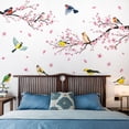 thumbnail image 5 of Farcauo Wall Stickers & Murals Tree Wall Decals Peel and Stick Cherry Blossom Wall Stickers for Bedroom Living Room Bathroom Kitchen Flower Bird Tree Wall Decals Art Decor Boho Wall Stickers, 5 of 7