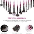 thumbnail image 4 of DUAIU Makeup Brushes 15pcs Premium Synthetic Bristles Crystal Handle Set Kabuki Foundation Brush Face Lip Eye Makeup Brush Sets Professional with Starry Gift Box（Purple), 4 of 6