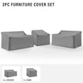 thumbnail image 3 of Pemberly Row Covers 3-Piece Vinyl Outdoor Sectional Cover Set in Gray, 3 of 9